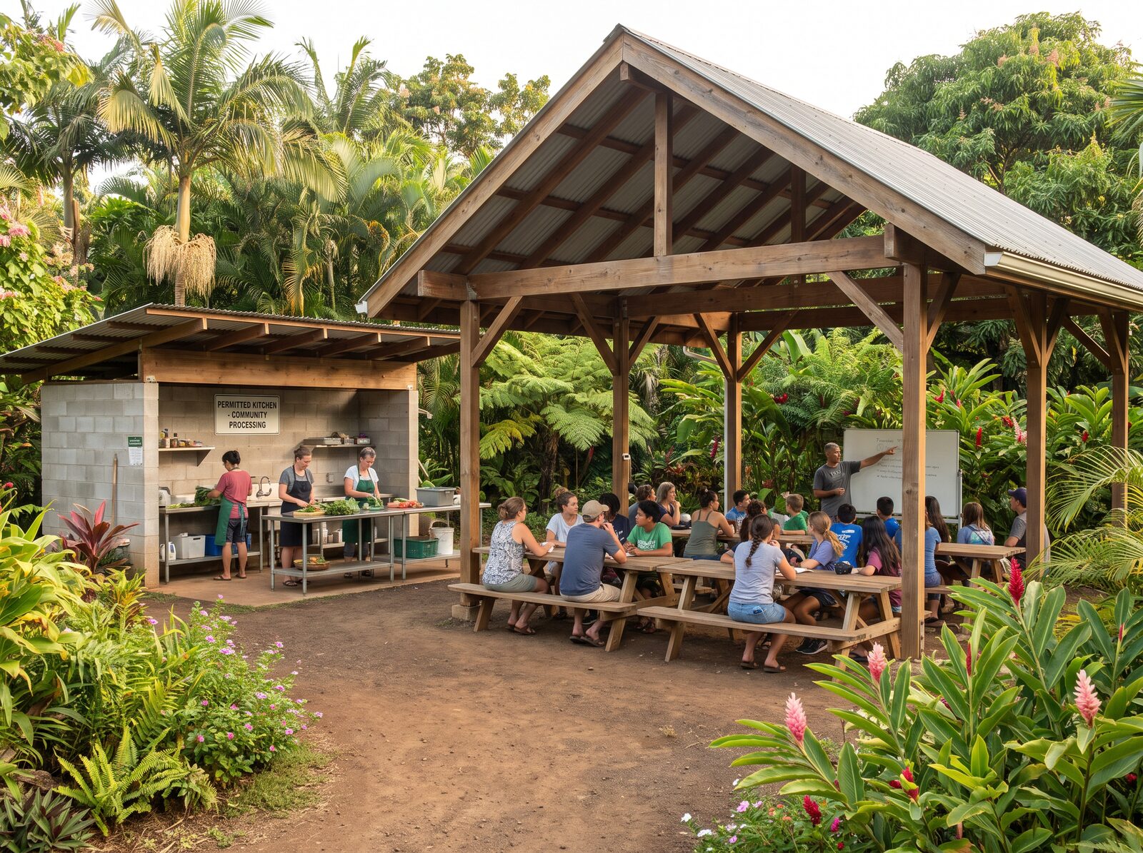 AG Food Security Kitchen and open-air pavilion used for community education and food processing